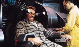 I framtiden ser människan ofta ut som Arnold Schwarzenegger, här i Total recall. I framtiden ser människan ofta ut som Arnold Schwarzenegger, här i Total recall.