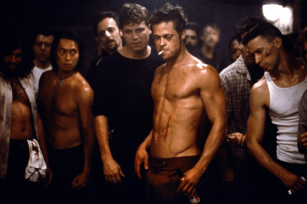 Det är tufft att vara troll. Brad Pitt i Fight club från 1999.