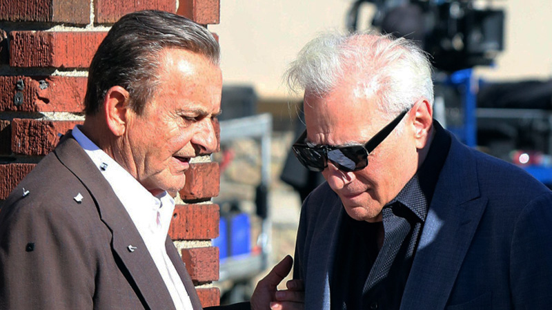 Pesci och Scorsese under inspelningen av The irishman.